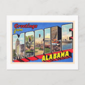 Mobile Alabama AL groot Briefkaart 1 (Voorkant)