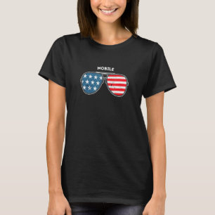 Mobile Alabama Al Us Cities America, 4 juli T-shirt