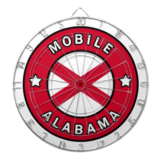 Mobile Alabama Dartbord (Voorkant)