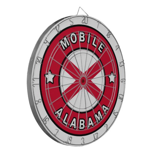 Mobile Alabama Dartbord (Voorkant Links)