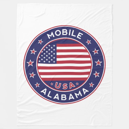Mobile, Alabama Fleece Deken (Voorkant)