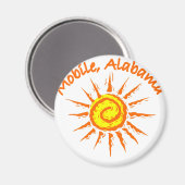 Mobile, Alabama Magneet (Voorkant / Achterkant)