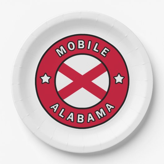 Mobile Alabama Papieren Bordje (Voorkant)