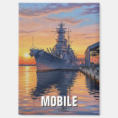 Mobile Alabama Reizen Magneet (Voorkant)