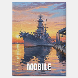 Mobile Alabama Reizen Magneet