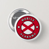 Mobile Alabama Ronde Button 5,7 Cm (Voorkant /achterkant)