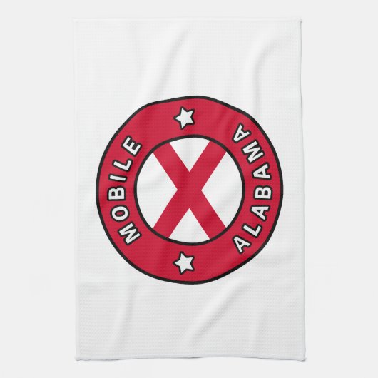 Mobile Alabama Theedoek (Verticaal)