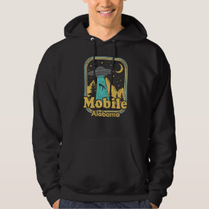 Mobile Alabama UFO Alien Hunter Ironisch 80s State Hoodie