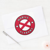 Mobile Alabama Vierkante Sticker (Envelop)