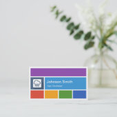 Mobile App Developer - Creative Modern Metro Style Visitekaartje (Staand voorkant)