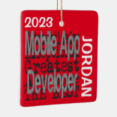 Mobile App Developer Extraordinaire CUSTOM Keramisch Ornament (Rechts)