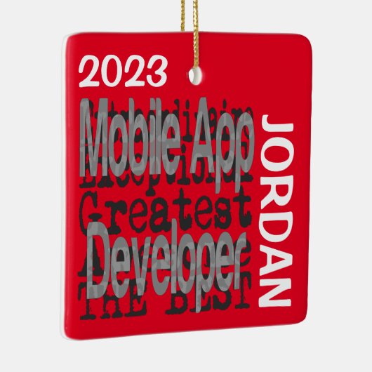 Mobile App Developer Extraordinaire CUSTOM Keramisch Ornament (Rechts)