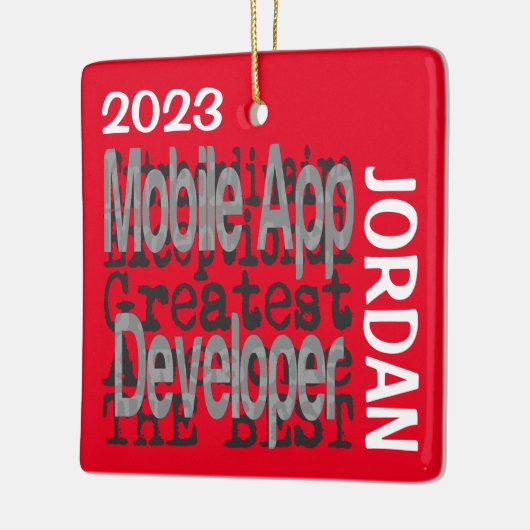 Mobile App Developer Extraordinaire CUSTOM Keramisch Ornament (Links)