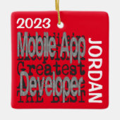 Mobile App Developer Extraordinaire CUSTOM Keramisch Ornament (Voorkant)