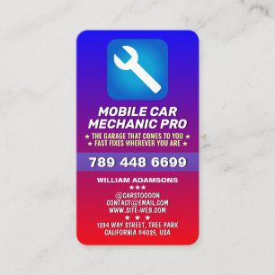 MOBILE AUTO MONTEUR & AUTOREPARATIE GECERTIFICEE VISITEKAARTJE