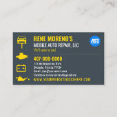 Mobile Automobiel Repair Mechanic 2 Sided Busi Visitekaartje (Voorkant)