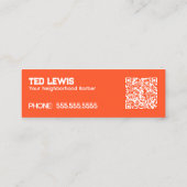 Mobile Barber Custom QR Mini Visitekaartje (Achterkant)