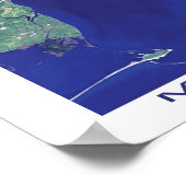 Mobile Bay Alabama Satellite Afbeelding Poster (Hoek)