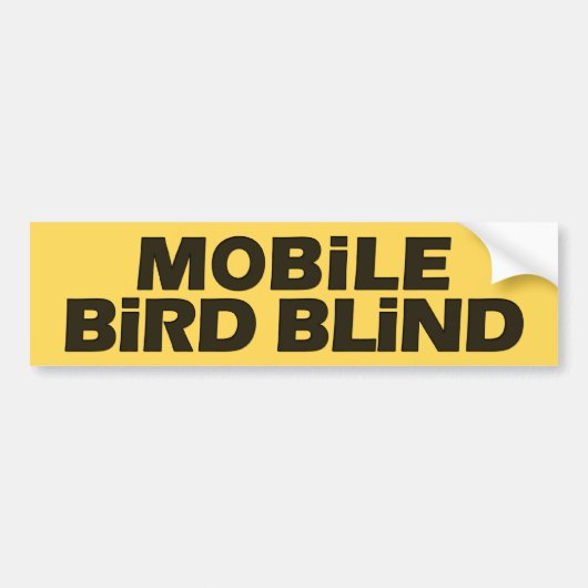 Mobile Bird Blind Bumpersticker (Voorkant)