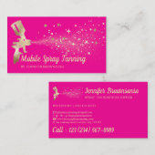 Mobile Body Paint Tan Spray roze Visitekaartje (Voorkant / Achterkant)