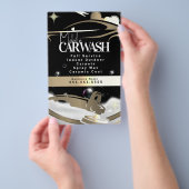 Mobile Car Wash Detailing Logo Gold Flyer (Hand)