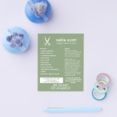 Mobile Hair Stylist Scissors Modern Green Flyer (Enkel)