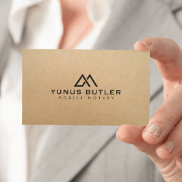 Mobile Notary House Logo Kraft Visitekaartje