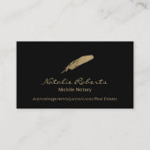 Mobile Notional Public Signing Agent Gold Quill Lo Visitekaartje (Voorkant)