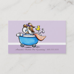 Mobile Pet Groomer Shih Tzu Paarse Loyalty Punch