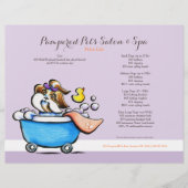 Mobile Pet Groomer Shih Tzu Paarse prijsopgave Flyer (Voorkant)