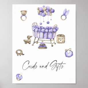 Mobile pour nursery - Affiche CARTES ET CADEAUX