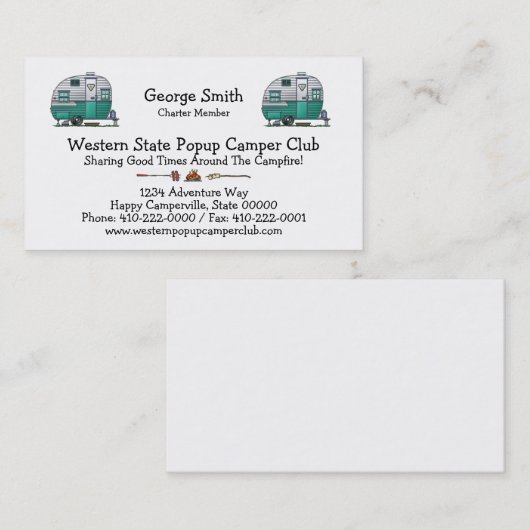 Mobile Scout Camper Visitekaartje (Voorkant / Achterkant)