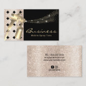 Mobile Spray Tan Geometric Gold Airping Tanning Visitekaartje (Voorkant / Achterkant)