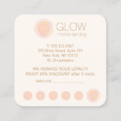 Mobile Spray Tan Loyalty Kaart 6 Bezoek Vierkante Visitekaartje (Achterkant)