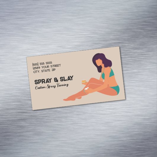 Mobile Spray Tan Magnetisch Visitekaartje (Voorbeeld)
