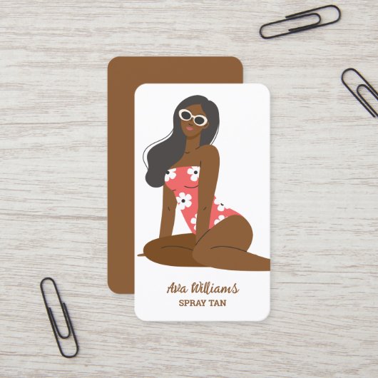 Mobile Spray Tan Visitekaartje (Voorkant / Achterkant in situ)