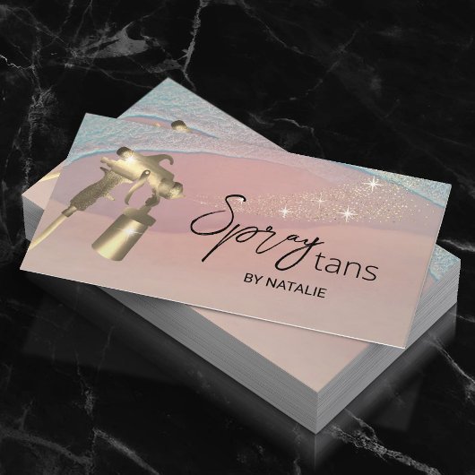 Mobile Spray Tans Beach STenzij looien Visitekaartje