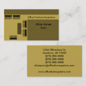 Mobilier de bureau Carte de visite, Beige (Devant / Derrière)