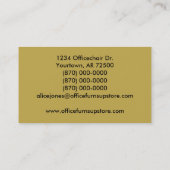 Mobilier de bureau Carte de visite, Beige (Dos)