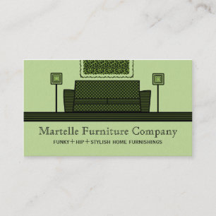 Mobilier funky Carte de visite, Vert olive