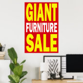 MOBILIER GÉANT VENTE - SIGNE POSTER AU DÉTAIL (Bureau à domicile)