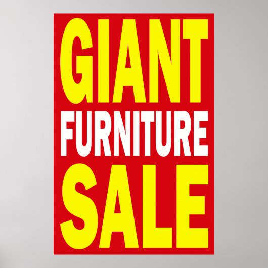 MOBILIER GÉANT VENTE - SIGNE POSTER AU DÉTAIL (Devant)