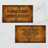 Mobilier Upholstery Antique Carte de visite (Devant / Derrière)