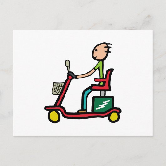 Mobiliteitsscooter Briefkaart (Voorkant)