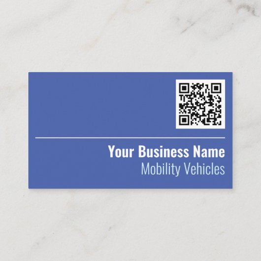 Mobility Voertuigen QR Code Visitekaartje (Achterkant)