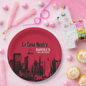 Mobster Birthday Bord 9-inch papier (Feest)