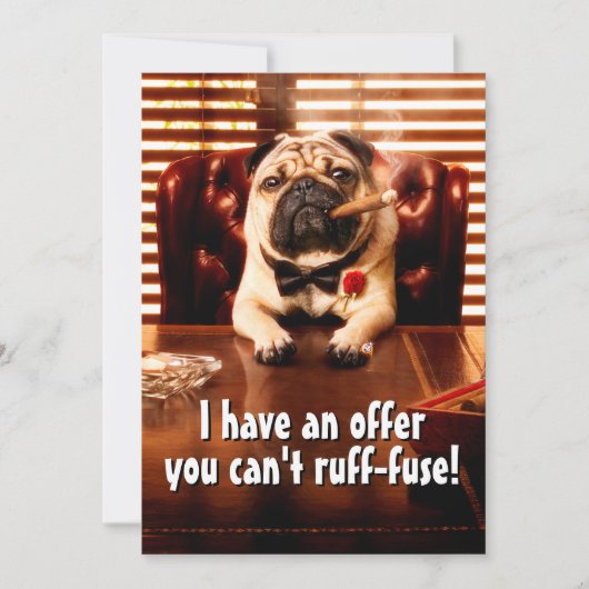 Mobster Dog Kaart (Voorkant)