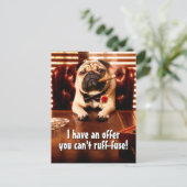 Mobster Dog Uitnodiging Briefkaart (Staand voorkant)