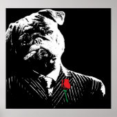 Mobster Pug Poster (Voorkant)