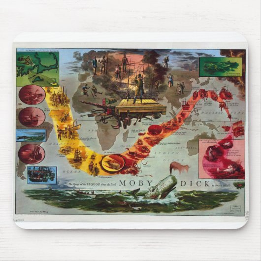 Moby Dick  Print Muismat (Voorkant)